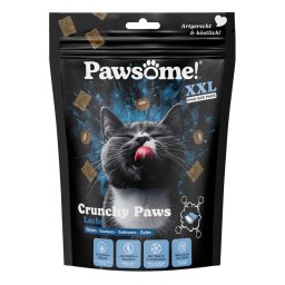 3x150g salmão Crunchy Paws Pawsome snacks para gatos