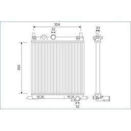 Radiador, arrefecimento do motor VALEO 701128