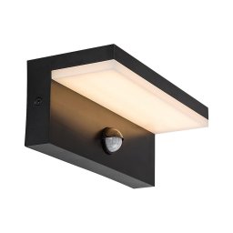Rabalux 77115-Iluminação de parede exterior LED com sensor ZARAGOZA LED/9W/230V IP54 preto