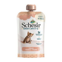 20x150g frango Kitten em creme Schesir comida húmida para gatos