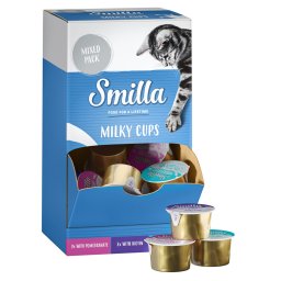 75x15g Milky Cups pack misto Smilla snack para gatos