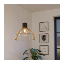 Eglo 43767 - Candeeiro suspenso STILLINGTON 1xE27/40W/230V dourado