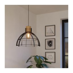 Eglo 43769 - Candeeiro suspenso STILLINGTON 1xE27/40W/230V preto