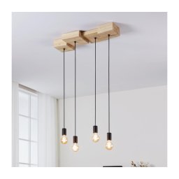 Eglo 43799 - Candeeiro suspenso HALKIN 4xE27/40W/230V