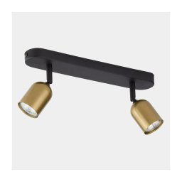 Foco TOP 2xGU10/10W/230V dourado/preto