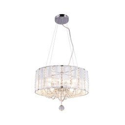 Globo 15091H - Candelabro suspenso de cristal WALLA 4xE14/40W/230V