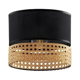 Abajur de substituição para candeeiro PAGLIA E27 16x20 cm preto/vime