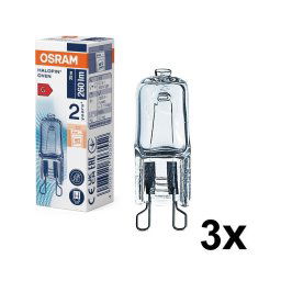 Pack de 3 lâmpadas para forno HALOPIN G9/25W/230V 2700K - Osram