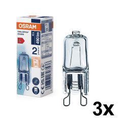 Conjunto de 3 lâmpadas para forno HALOPIN G9/40W/230V 2700K - Osram