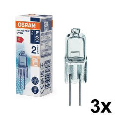 Pack de 3 lâmpadas para forno HALOSTAR G4/10W/12V 2700K - Osram
