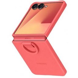 Samsung Capa Silicone com Anel para Z Flip7 - Vermelho