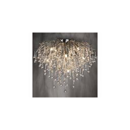 Paul Neuhaus 8091-55 - Candeeiro integrado ICICLE 9xG9/40W/230V diâmetro 50 cm cromado