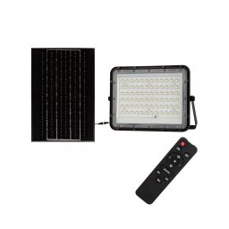 Holofote LED solar exterior LED/15W/3,2V IP65 6400K preto + CR