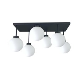 Candeeiro integrado DEA 6xE14/60W/230V preto/branco
