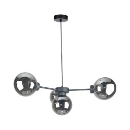 Candeeiro suspenso KALIOPE II 4xE14/50W/230V preto/fumado preto