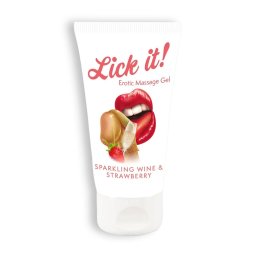 Óleo de Massagem Lick It Champanhe e Morango (50 ml)