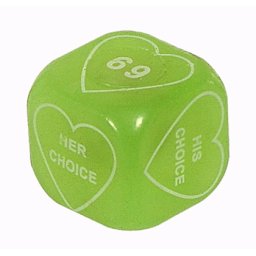 Dado Perverso Verde c/ Luz Interna