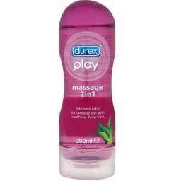 Gel Lubrificante e Massagem Durex® 2 em 1 Aloe Vera (200 ml)