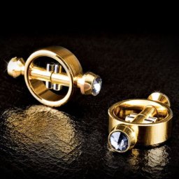 Pinças Magnéticas P/ Mamilos Fetish Fantasy Gold Magnetic Clamps