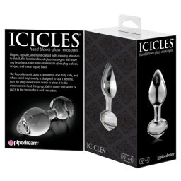 Plug Anal Vidro Icicles Transparente