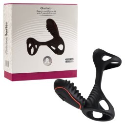 Manga Vibratória C/ Anel Vibratório Gladiator Adrien Lastic Mini Controle Romoto Preta