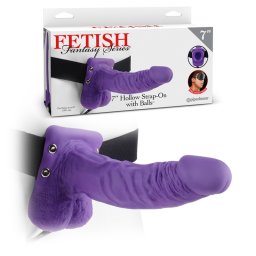 Strap On Fetish Fantasy Oco C/ Testículos 7" Roxo