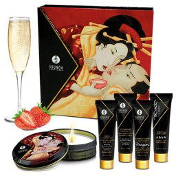 Kit Shunga Segredos de Geisha Morango e Champanhe
