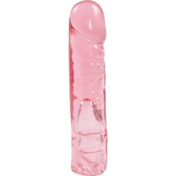 Dildo Crystal Jellies Vac-U-Lock 8" Rosa