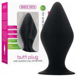 Plug Anal Butt Plug II C/ Ventosa Preto Pequeno