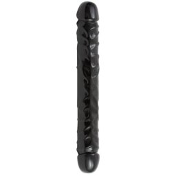 Dildo Duplo Jr. Veined Double Header 12" Preto