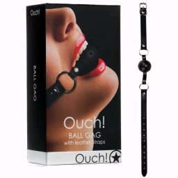 Bola Mordaça Ball Gag Ouch! Preta