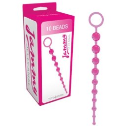 Tira de 10 Pérolas Anais Jammy Jelly Anal Rosa