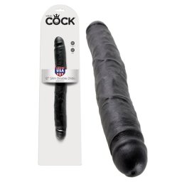 Dildo Duplo Realístico Slim Double Dildo King Cock 12" Preto