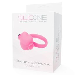 Anel Vibratório Heart Beat Rosa