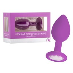 Plug Anal Diamond Butt Plug Pequeno Roxo