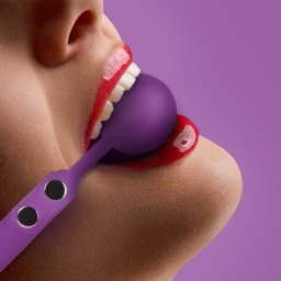 Mordaça Ouch! Silicone Ball Gag Roxa