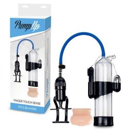 Bomba de Vácuo Vibratória C/ Masturbador Finger Touch Sense Transparente