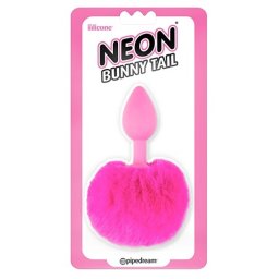 Plug Anal Pipedream Neon C/ Cauda de Coelho Rosa