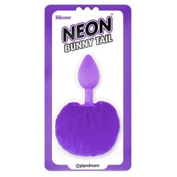 Plug Anal Pipedream Neon C/ Cauda de Coelho Roxo
