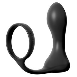 Plug Vibratório Recarregável C/ Anel Vibrating Ass Gasm Pro Anal Fantasy Elite Collection