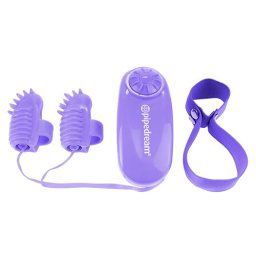 Kit Estimulador Digital Vibratório Neon Magic Touch Finger Fun Roxo