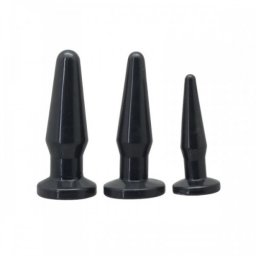 Conjunto de 3 Plugs Anais Timeless Anal Plugs Pretos