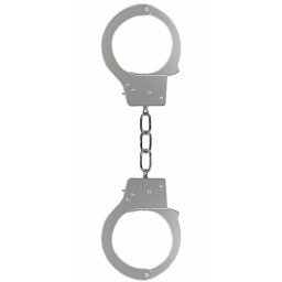 Algemas em Metal Beginner's Hancuffs Prateadas