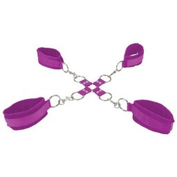 Algemas Pulsos e Tornozelos Ouch! Velcro Hand and Leg Cuffs Roxas