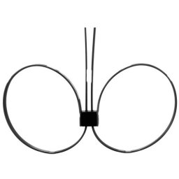 Algemas Descartáveis de Plástico Ouch! Zip Tie Cuffs Extended Pretas