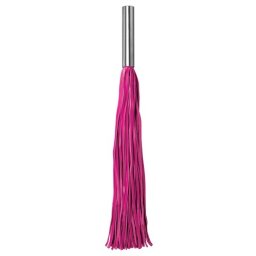 Chicote Ouch! Leather Whip Metal Rosa