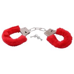 Algemas C/ Peluche BestSeller Furry Handcuffs Vermelhas