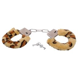 Algemas C/ Peluche BestSeller Furry Handcuffs Padrão Leopardo