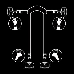 Kit Restrição Fetish Submissive Neck, Hancuffs & Hanklecuffs