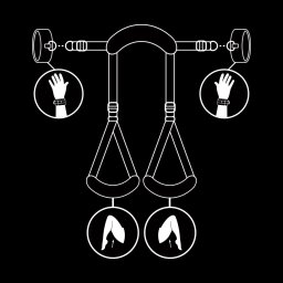 Kit Restrição Fetish Submissive Neck, Hancuffs & Legbelt
